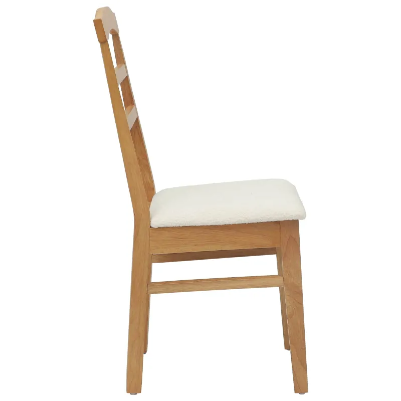 Valgomasis krėslas 2 pcs Natūralus ir šviesus