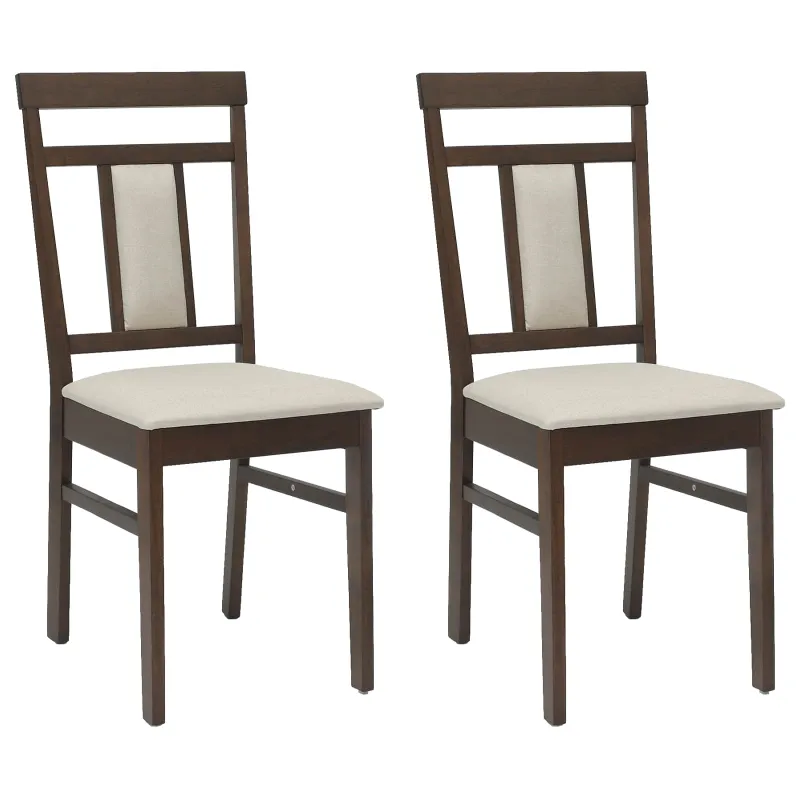 Valgomasis krėslas 2 pcs Šviesiai rudas ir šviesus