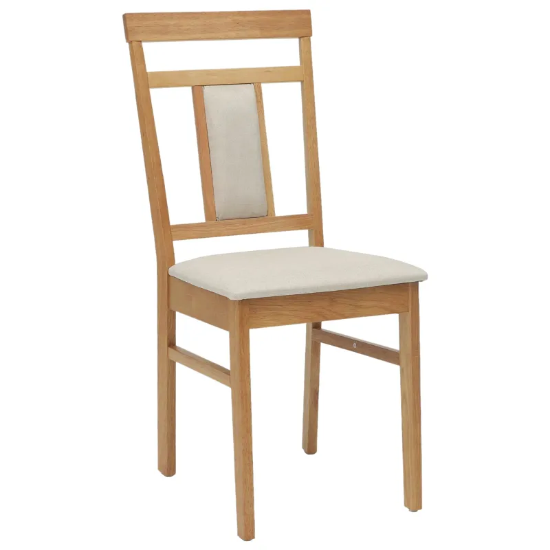 Valgomasis krėslas 2 pcs Natūralus ir šviesus