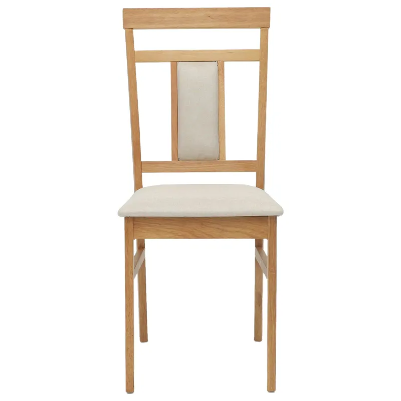Valgomasis krėslas 2 pcs Natūralus ir šviesus