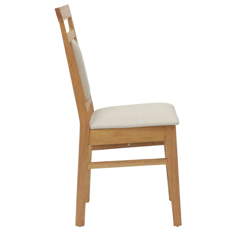 Valgomasis krėslas 2 pcs Natūralus ir šviesus
