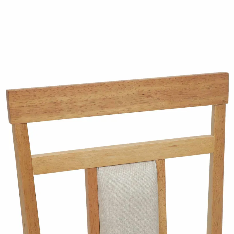 Valgomasis krėslas 2 pcs Natūralus ir šviesus