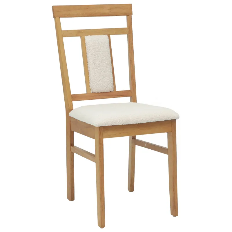 Valgomasis krėslas 2 pcs Natūralus ir šviesus