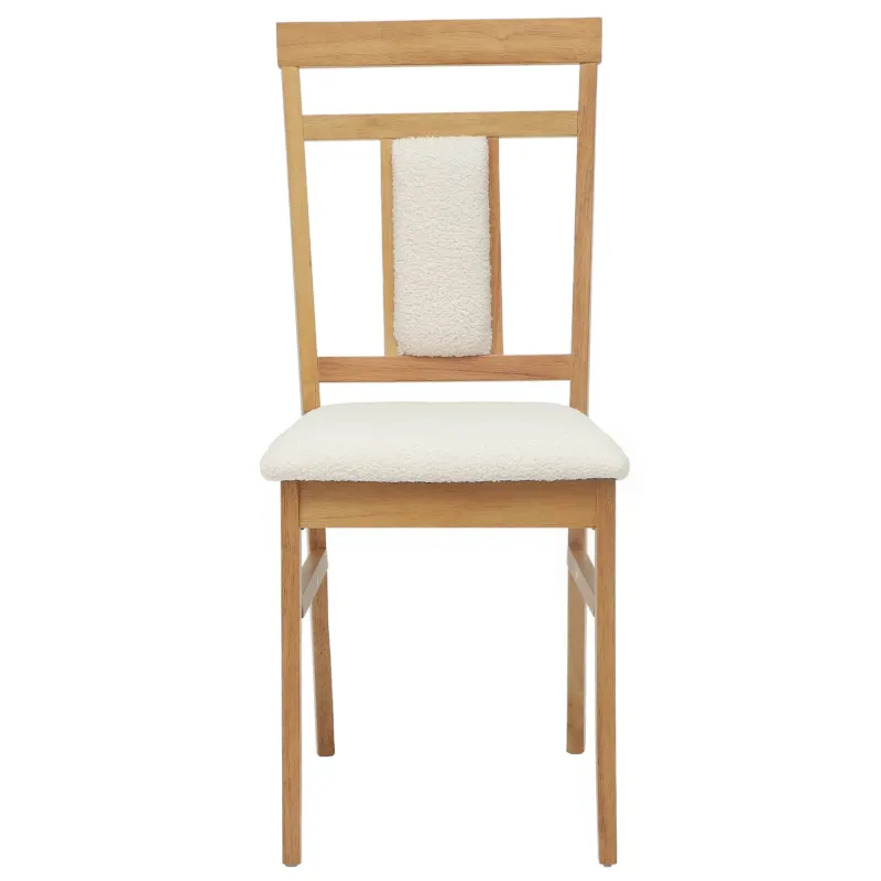 Valgomasis krėslas 2 pcs Natūralus ir šviesus
