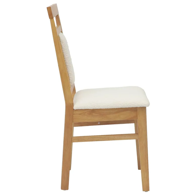 Valgomasis krėslas 2 pcs Natūralus ir šviesus