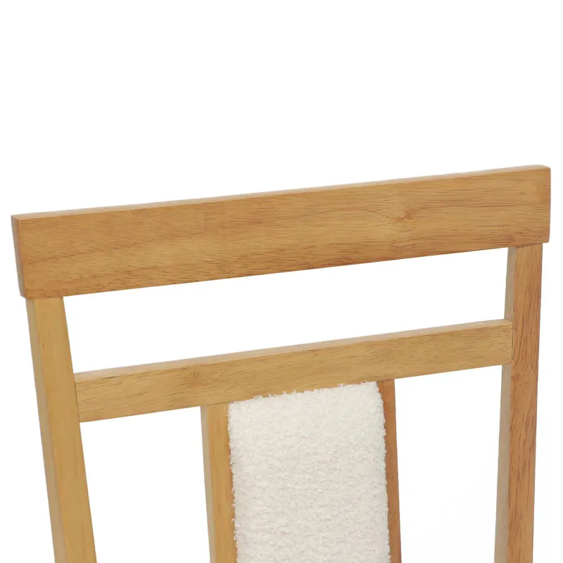 Valgomasis krėslas 2 pcs Natūralus ir šviesus