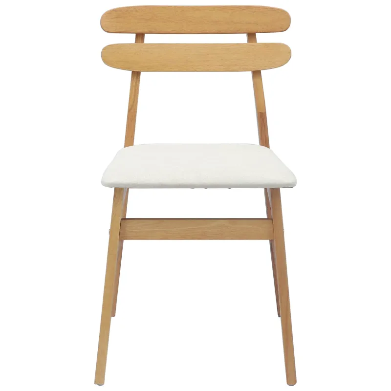 Valgomasis krėslas 2 pcs Natūralus ir šviesus