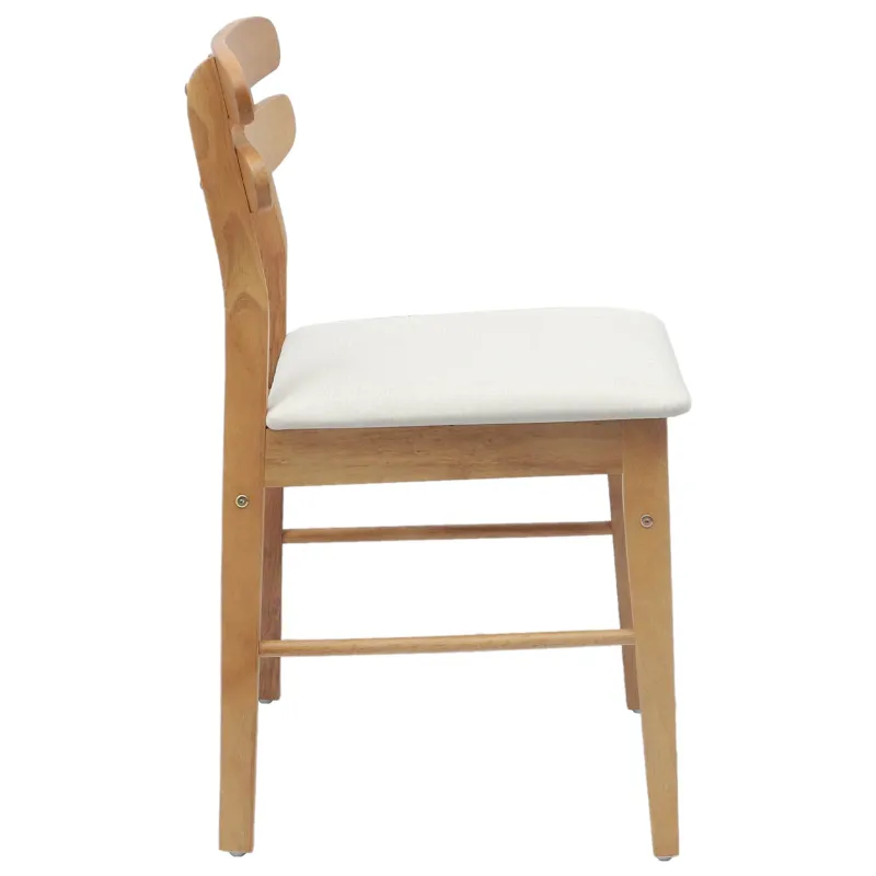 Valgomasis krėslas 2 pcs Natūralus ir šviesus