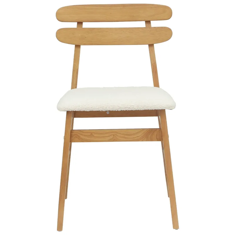Valgomasis krėslas 2 pcs Natūralus ir šviesus