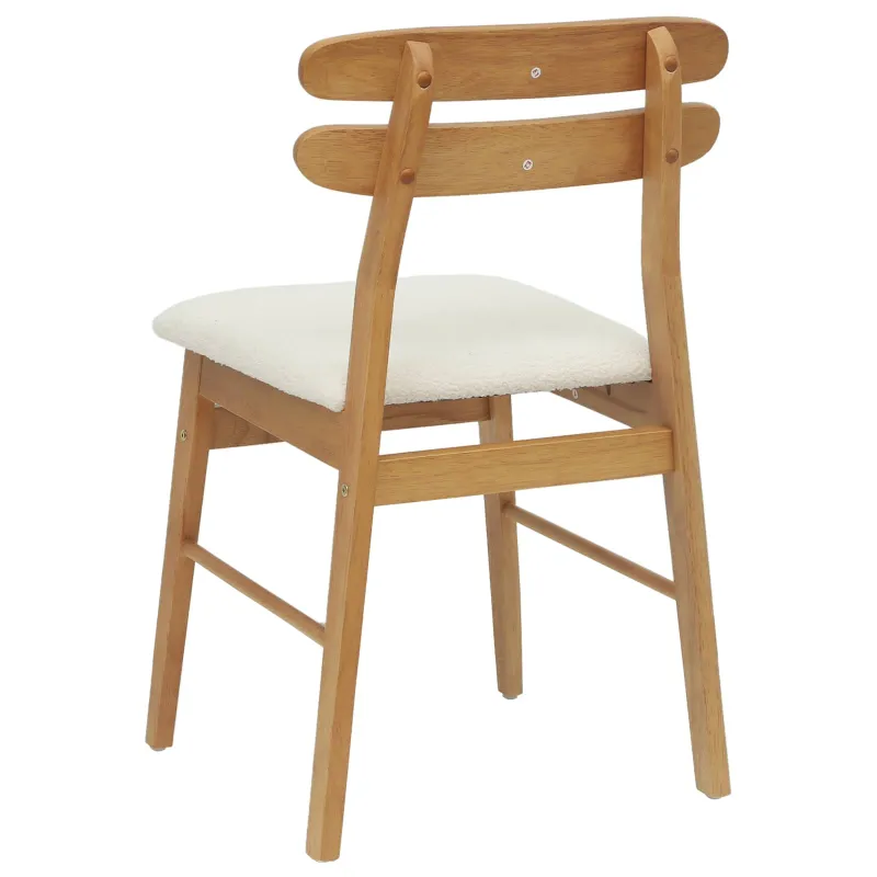 Valgomasis krėslas 2 pcs Natūralus ir šviesus