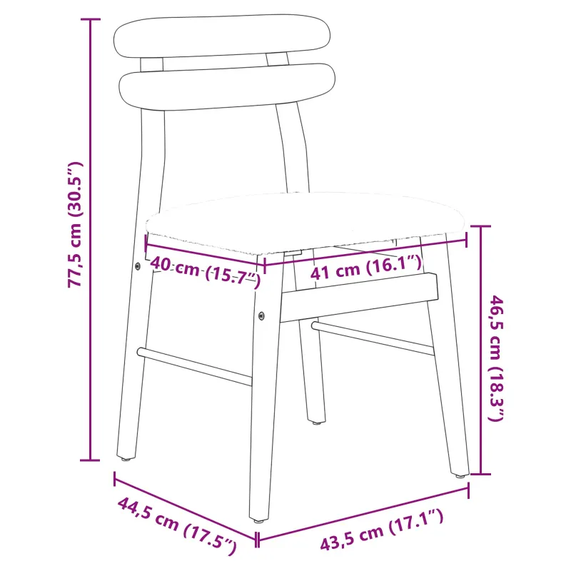 Valgomasis krėslas 2 pcs Natūralus ir šviesus