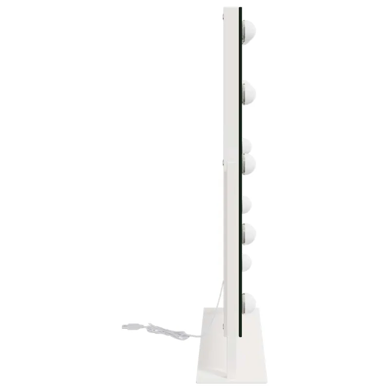 LED makiažo veidrodis Balta 44 x 10 x 53 cm Stiklas ir plienas