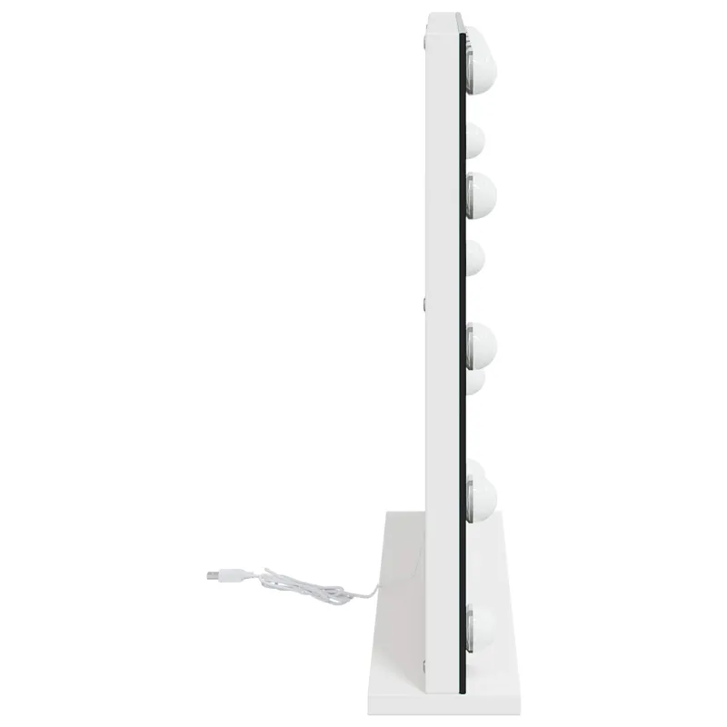 LED makiažo veidrodis Balta 50 x 10 x 44 cm Stiklas ir plienas
