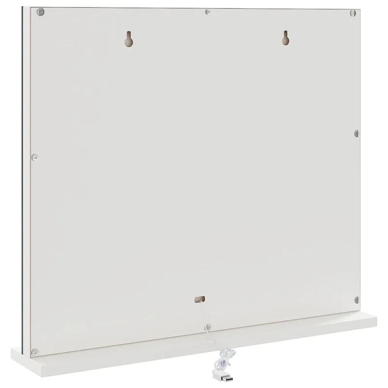 LED makiažo veidrodis Balta 50 x 10 x 44 cm Stiklas ir plienas