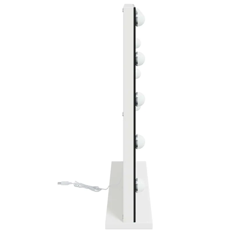 LED makiažo veidrodis Balta 58 x 10 x 47 cm Stiklas ir plienas