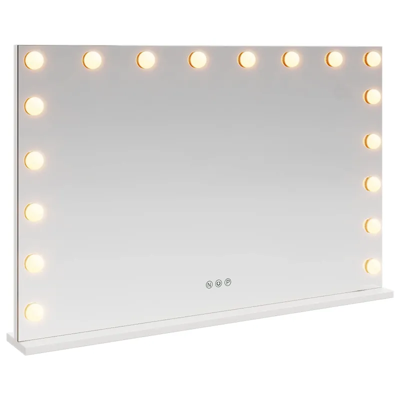 LED makiažo veidrodis Balta 80 x 10 x 52,5 cm