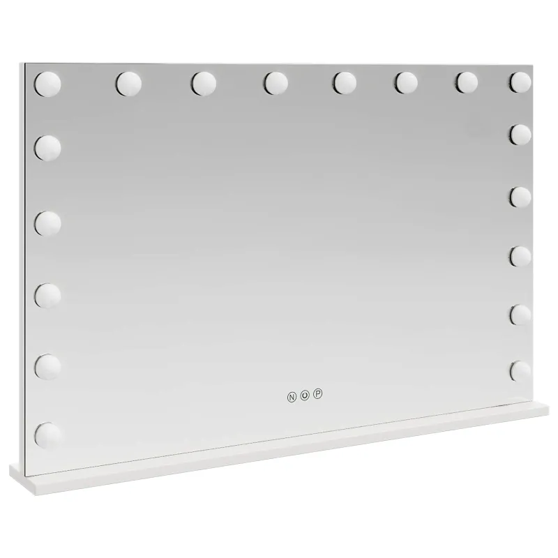 LED makiažo veidrodis Balta 80 x 10 x 52,5 cm