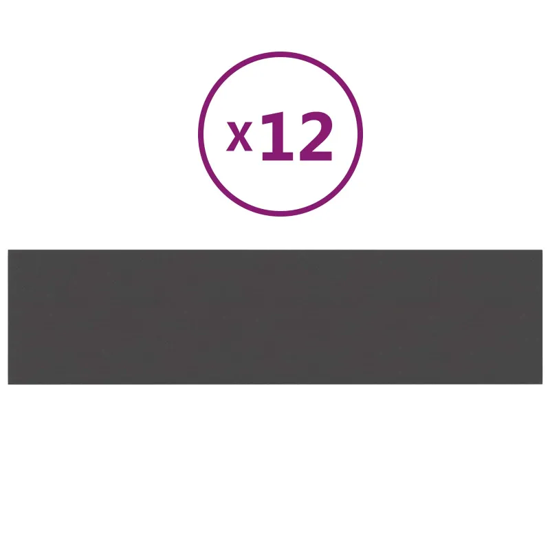 Sieninis galvūgalis 12 pcs Tamsiai pilka 60 x 15 cm audinys