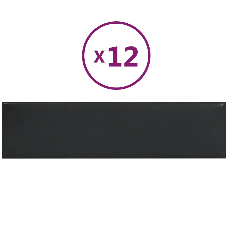 Sieninis galvūgalis 12 pcs Juodas 60 x 15 cm audinys