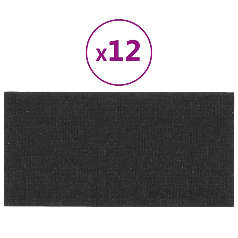 Sieninis galvūgalis 12 pcs Juoda 60 x 30 cm audinys