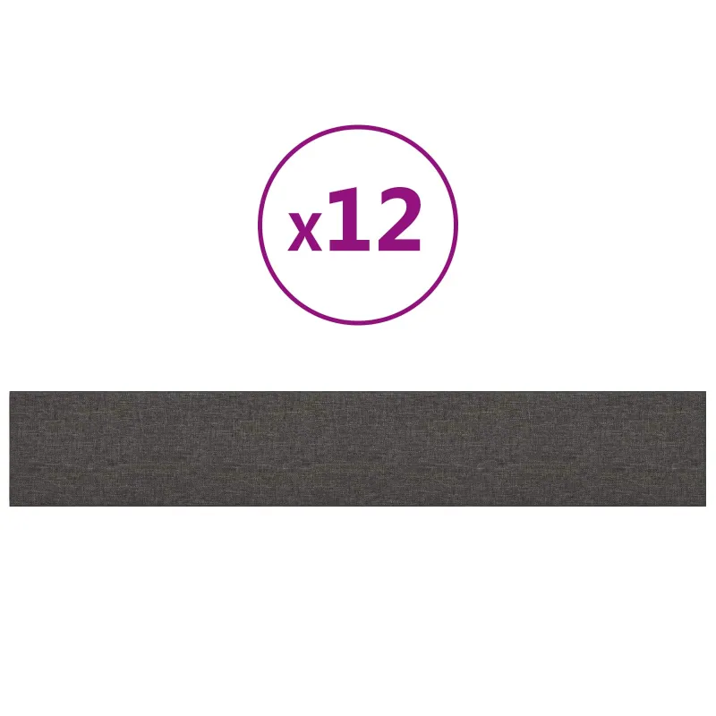 Sieninis galvūgalis 12 pcs Tamsiai pilka 90 x 15 cm audinys