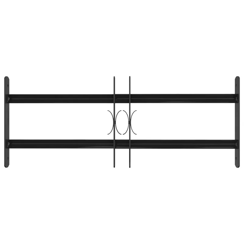 Langų grotelės 76 x 30 cm Milteliniu būdu dengtas plienas Juoda