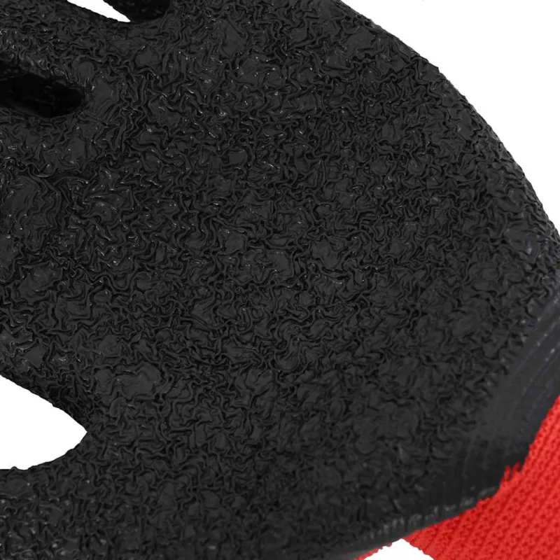 Darbo pirštinės 24 pcs Raudona ir Juoda 10 / xl Latekso danga