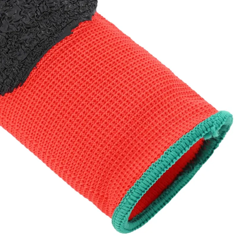 Darbo pirštinės 12 pcs Raudona ir Juoda 11 / XXL Latekso danga