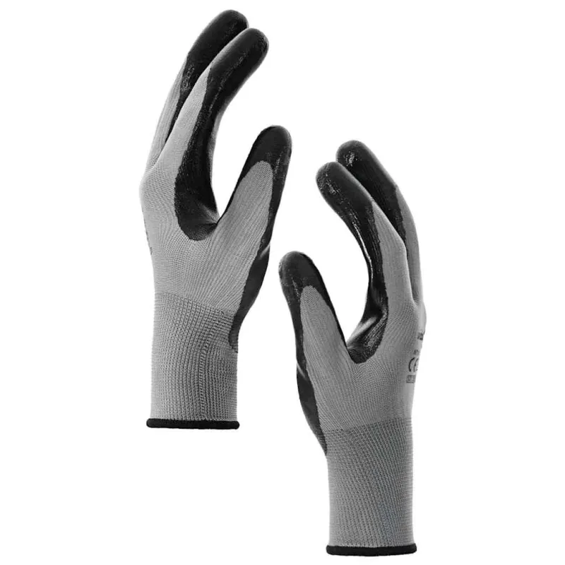 Darbo pirštinės 24 pcs Pilka ir juoda 10 / xl Poliesteris