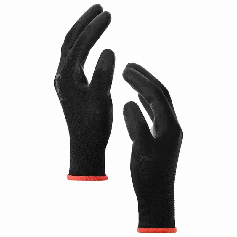 Darbo pirštinės 12 pcs Juoda 7 / S Poliesteris
