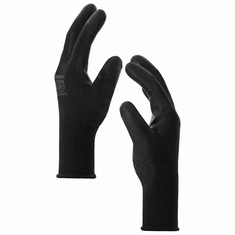 Darbo pirštinės 12 pcs Juoda 10 / xl Poliesteris