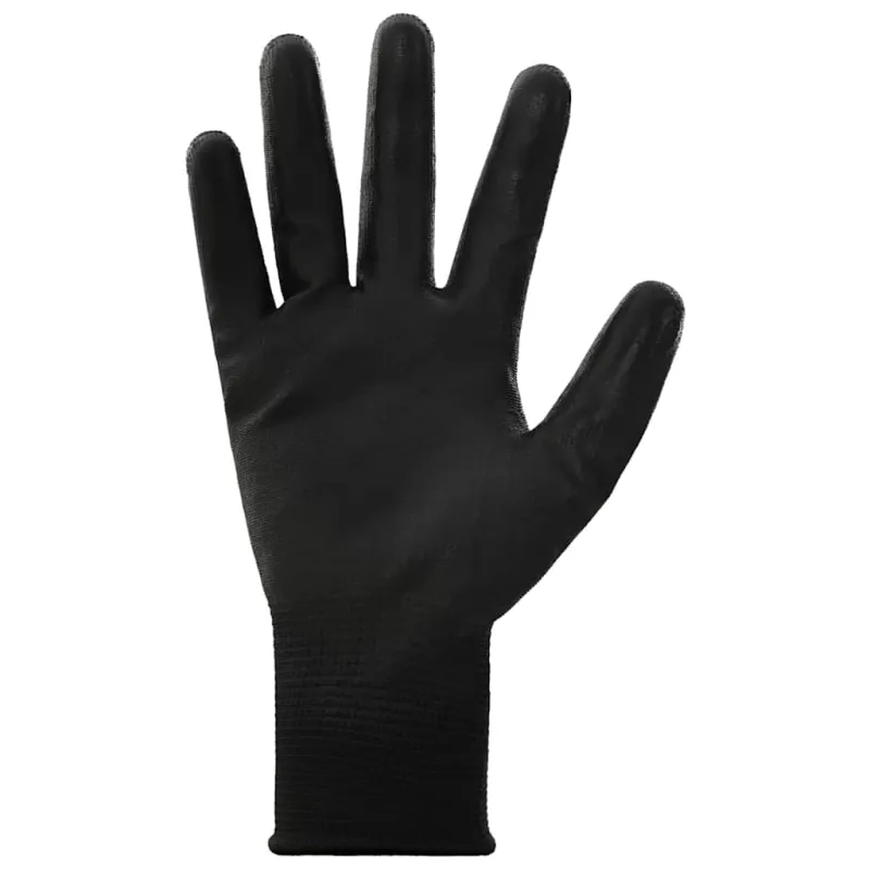 Darbo pirštinės 24 pcs Juoda 10 / xl Poliesteris