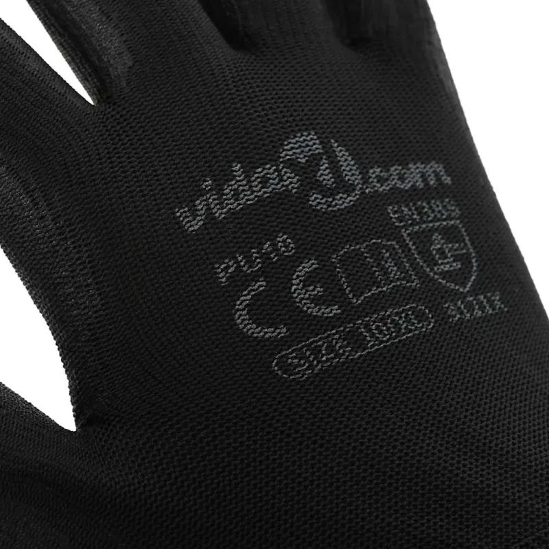 Darbo pirštinės 24 pcs Juoda 10 / xl Poliesteris