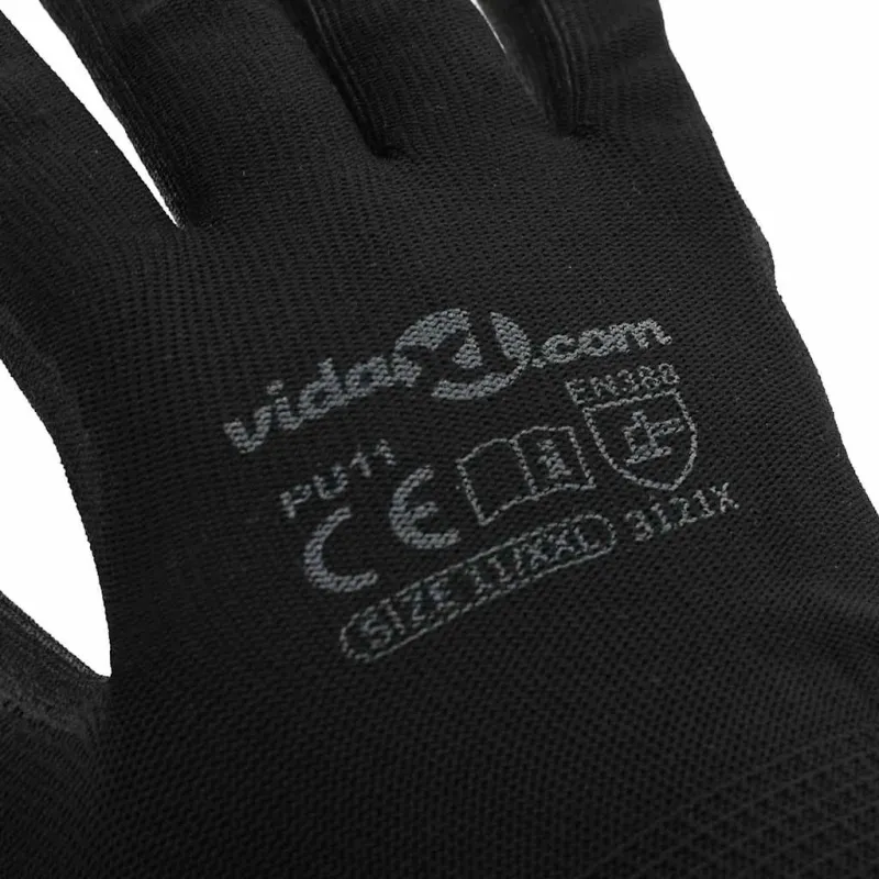 Darbo pirštinės 24 pcs Juoda 11 / XXL Poliesteris