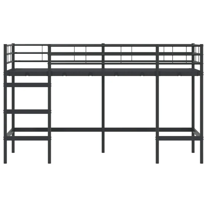 Vaikų Lofto Lovos Rėmas Juoda 74,5 x 190 cm Plienas