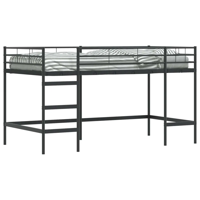 Vaikų Lofto Lovos Rėmas Juoda 79,5 x 200 cm Plienas