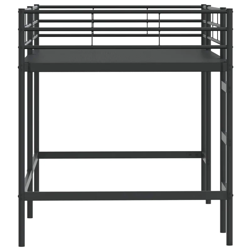 Vaikų Lofto Lovos Rėmas Juoda 79,5 x 200 cm Plienas
