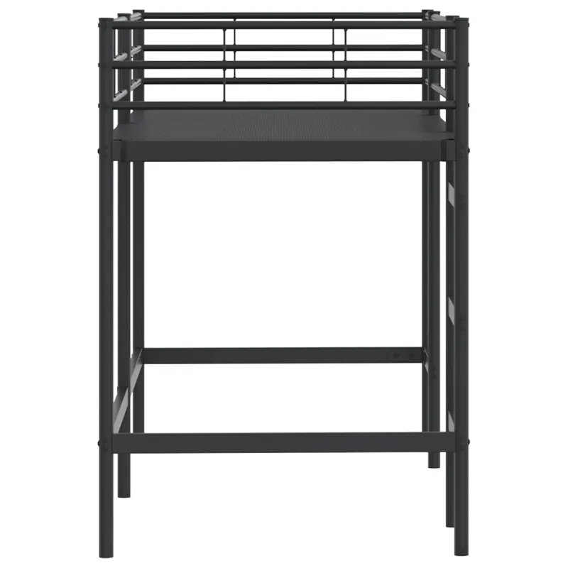 Vaikų Lofto Lovos Rėmas Juoda 99,5 x 190 cm Plienas