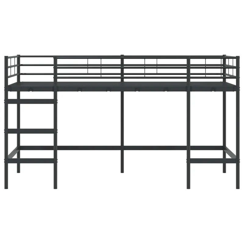 Vaikų Lofto Lovos Rėmas Juoda 99,5 x 200 cm Plienas