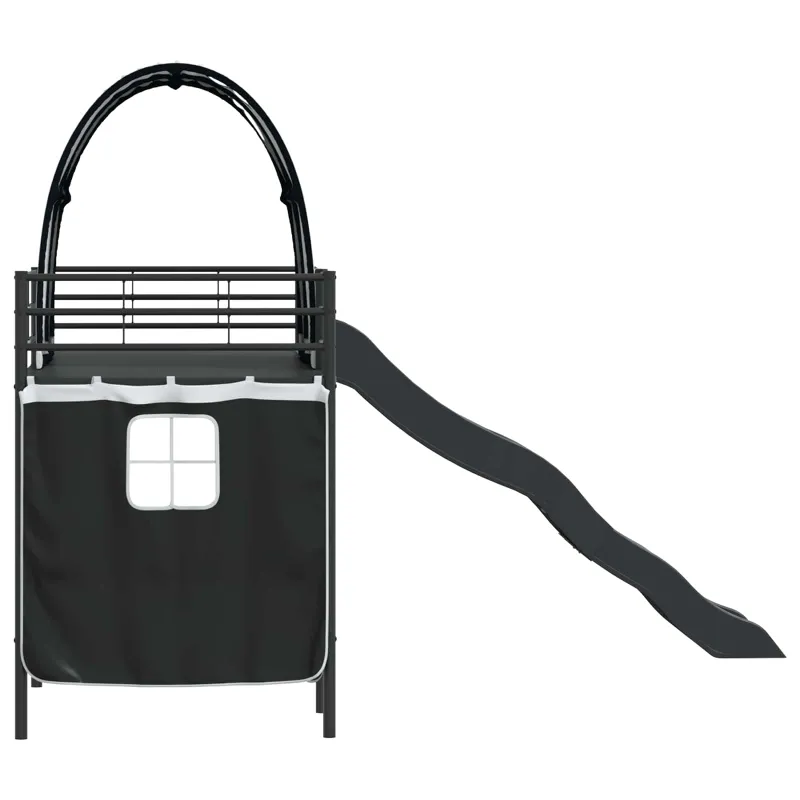 Vaikų Lofto Lovos Rėmas Paprastas Juoda 75 x 190 cm Metalas