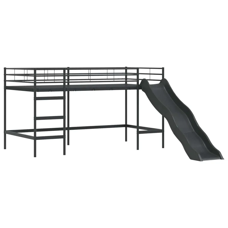 Vaikų Lofto Lovos Rėmas Juoda ir mėlyna 80 x 200 cm Metalas
