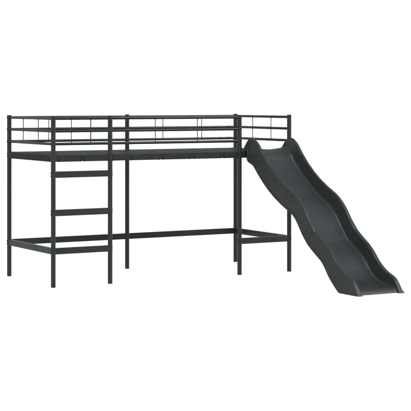 Vaikų Lofto Lovos Rėmas Juoda ir rožinė 100 x 190 cm Metalas