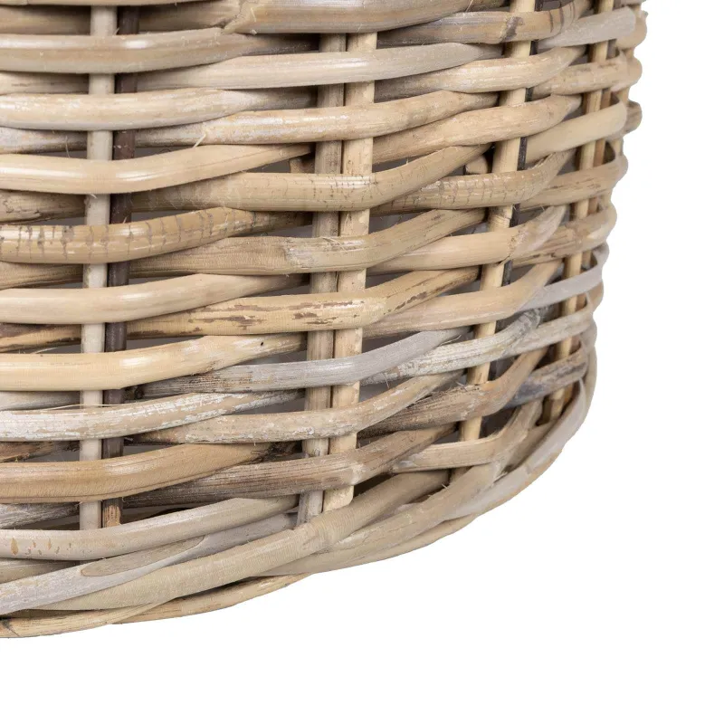 Gėlių krepšys su saugykla 2 pcs Pilka Lacak rotangas