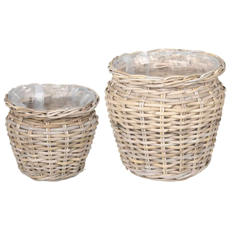Vazonų krepšys su saugykla 2 pcs Pilka Lacak rožinis