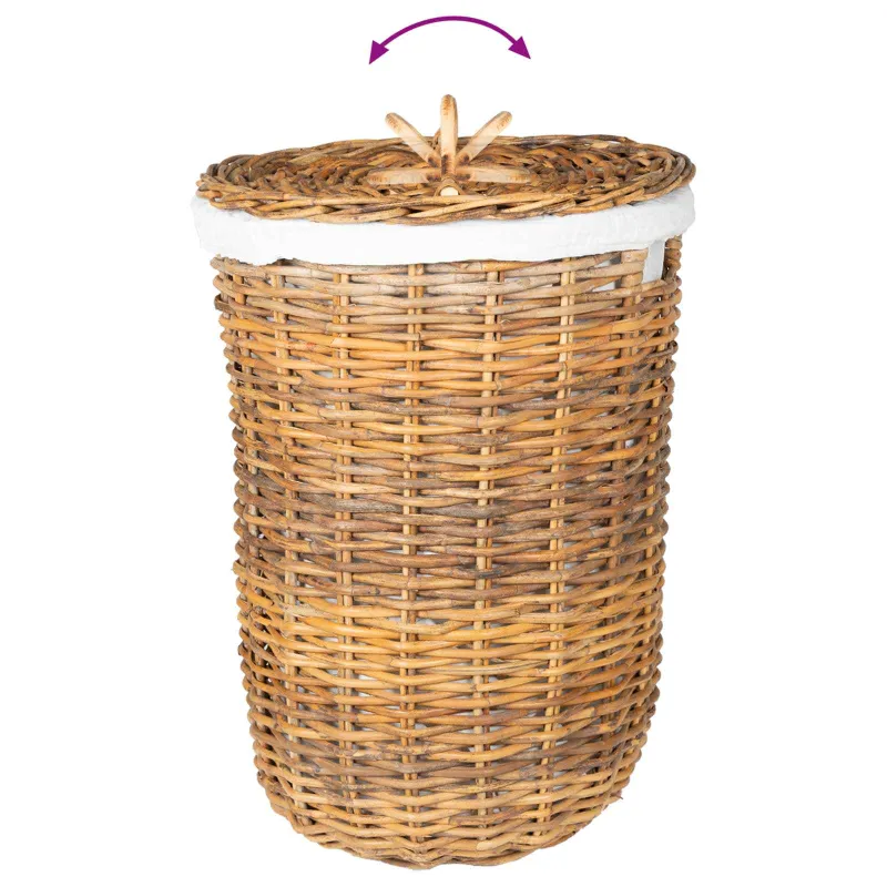 Skalbinių krepšys 2 pcs Ruda Kubu ratanas