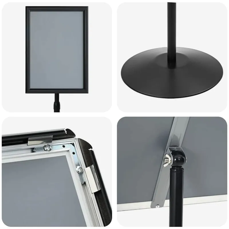 Pedestalo plakato stovas Sidabro a3 PVC ir Plienas