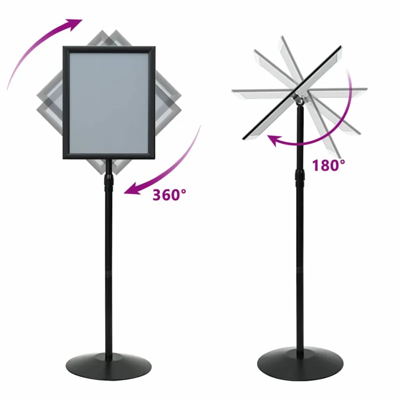 Pedestalo plakato stovas Sidabro a3 PVC ir Plienas