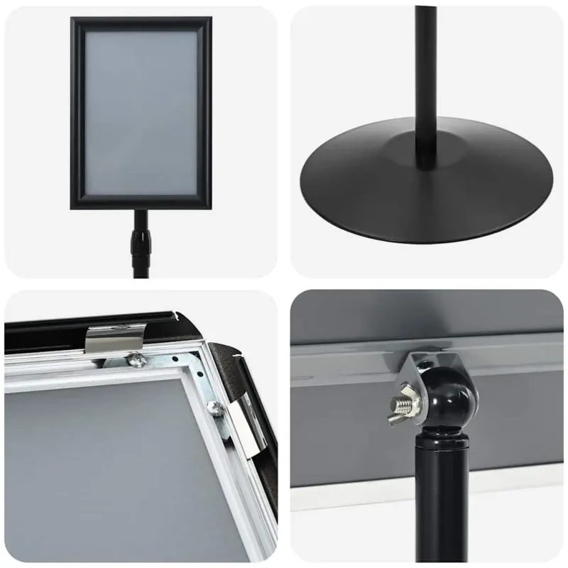 Pedestalo plakato stovas Sidabro a4 PVC ir Plienas