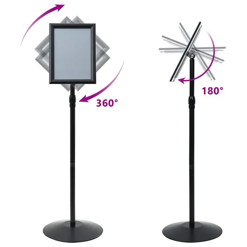 Pedestalo plakato stovas Sidabro a4 PVC ir Plienas