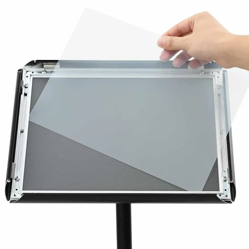 Pedestalo plakato stovas Sidabro a4 PVC ir Plienas